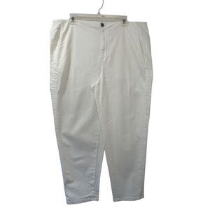 Eileen Fisher organic cotton women’s white stretch pants size XL TG #1-1898